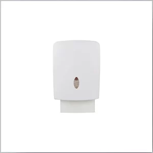 White C Fold Dispenser, wall-mounted for easy access to paper towels.