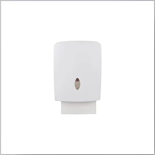 White C Fold Dispenser, wall-mounted for easy access to paper towels.