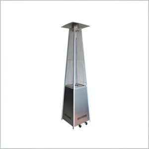 Dancing flame patio heater for outdoor heating and ambiance