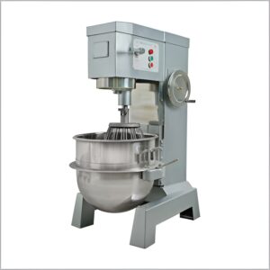 Planetary mixer with a 60-liter capacity, durable construction, and 3.7Kw power.