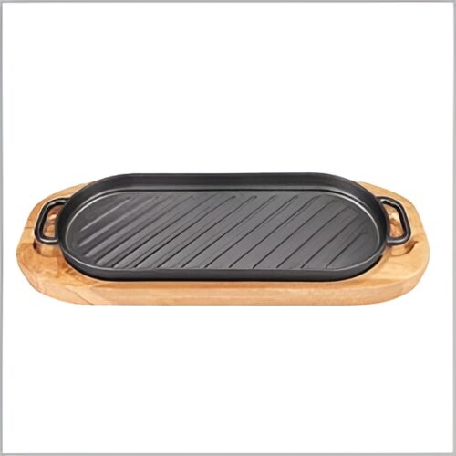 Large, high-quality cooking pan with a size of 300×100 mm, equipped with sturdy handles and a secure lid, ideal for cooking and serving a variety of dishes