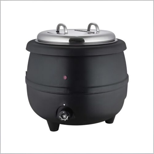 Premium soup warmer with a capacity of 10 liters.