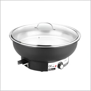 Round Electric Chafer W/ Glass Lid